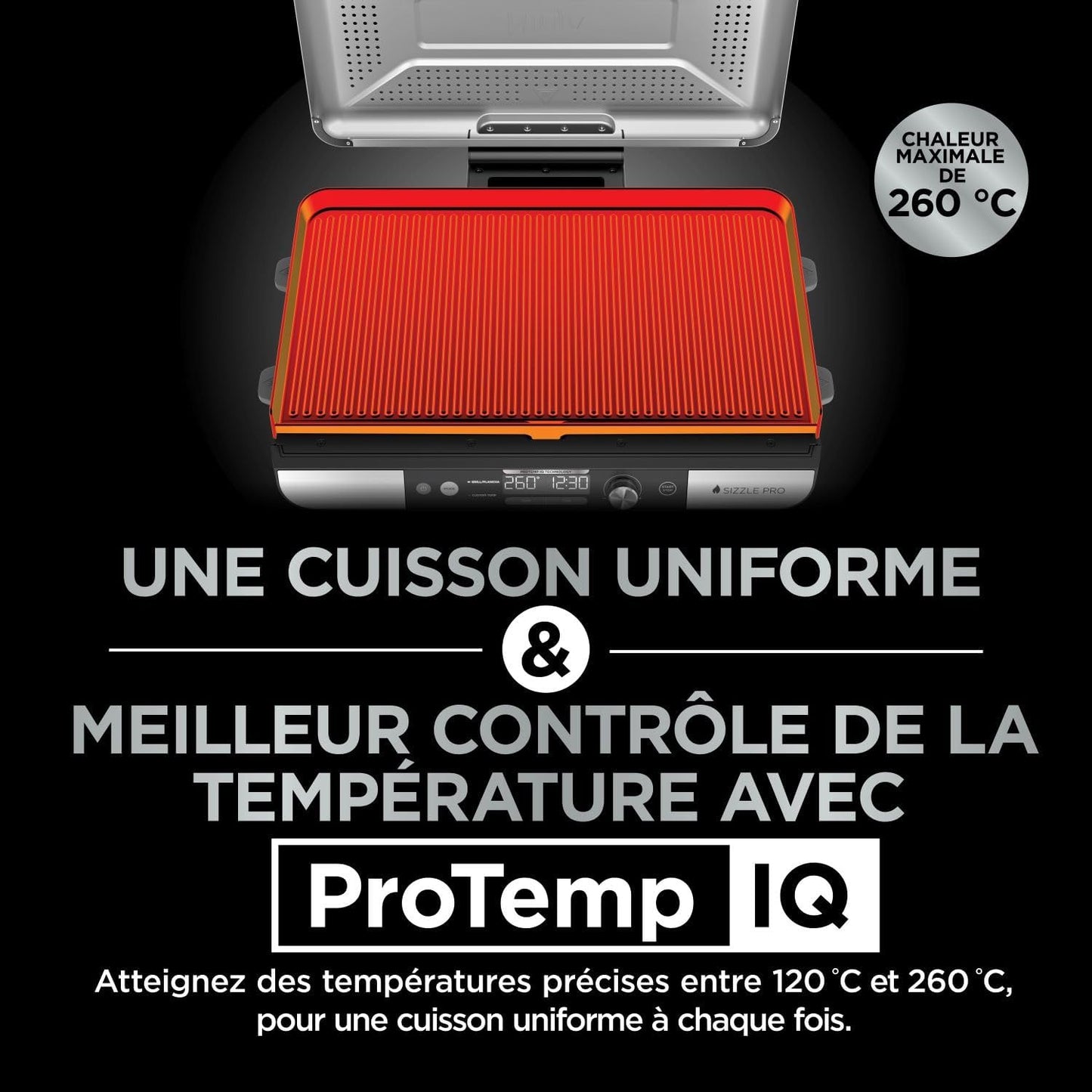 Ninja Sizzle Pro XL Grill Electrique Intérieur & Plancha Electrique