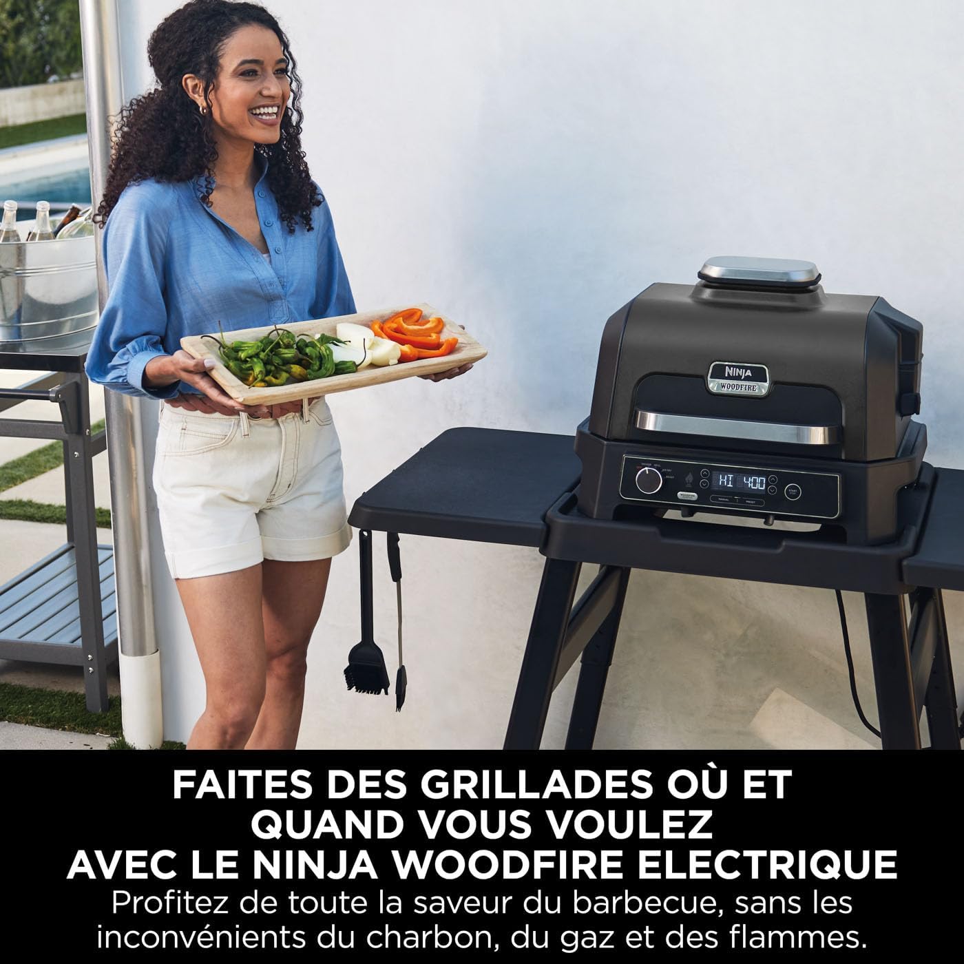 Ninja Woodfire Barbecue électrique et fumoir Pro XL